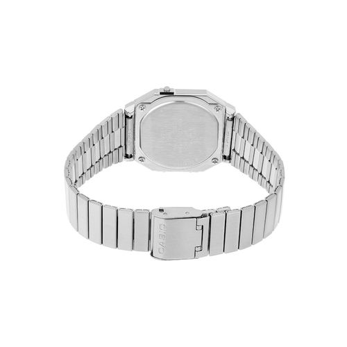 Buy Casio Unisex Vintage Silver Dial Digital Stainless Steel Watch