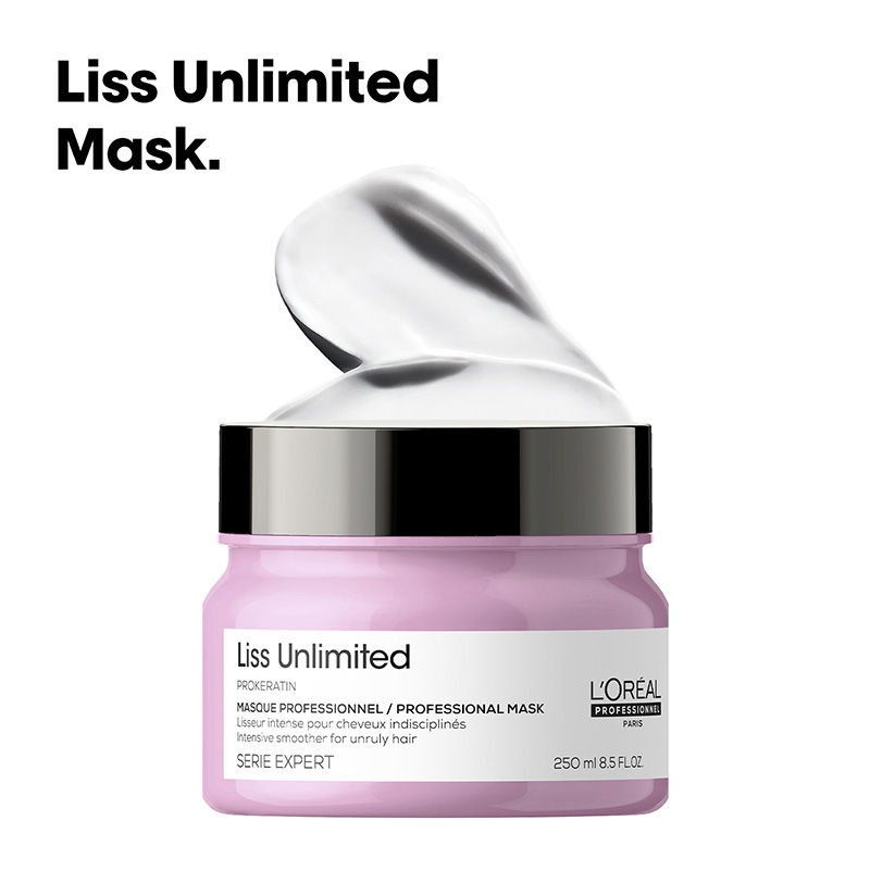L'Oréal Professionnel Liss Unlimited Mask, Upto 96 hours of frizz control, With Pro-Keratin