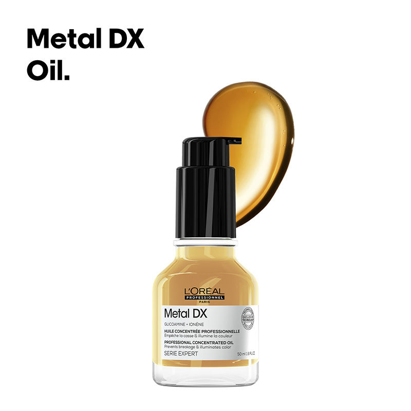 L’Oréal Professionnel Metal DX Concentrated Leave-In Serum, 2X Smooter hair, 97% Less Hair Breakage