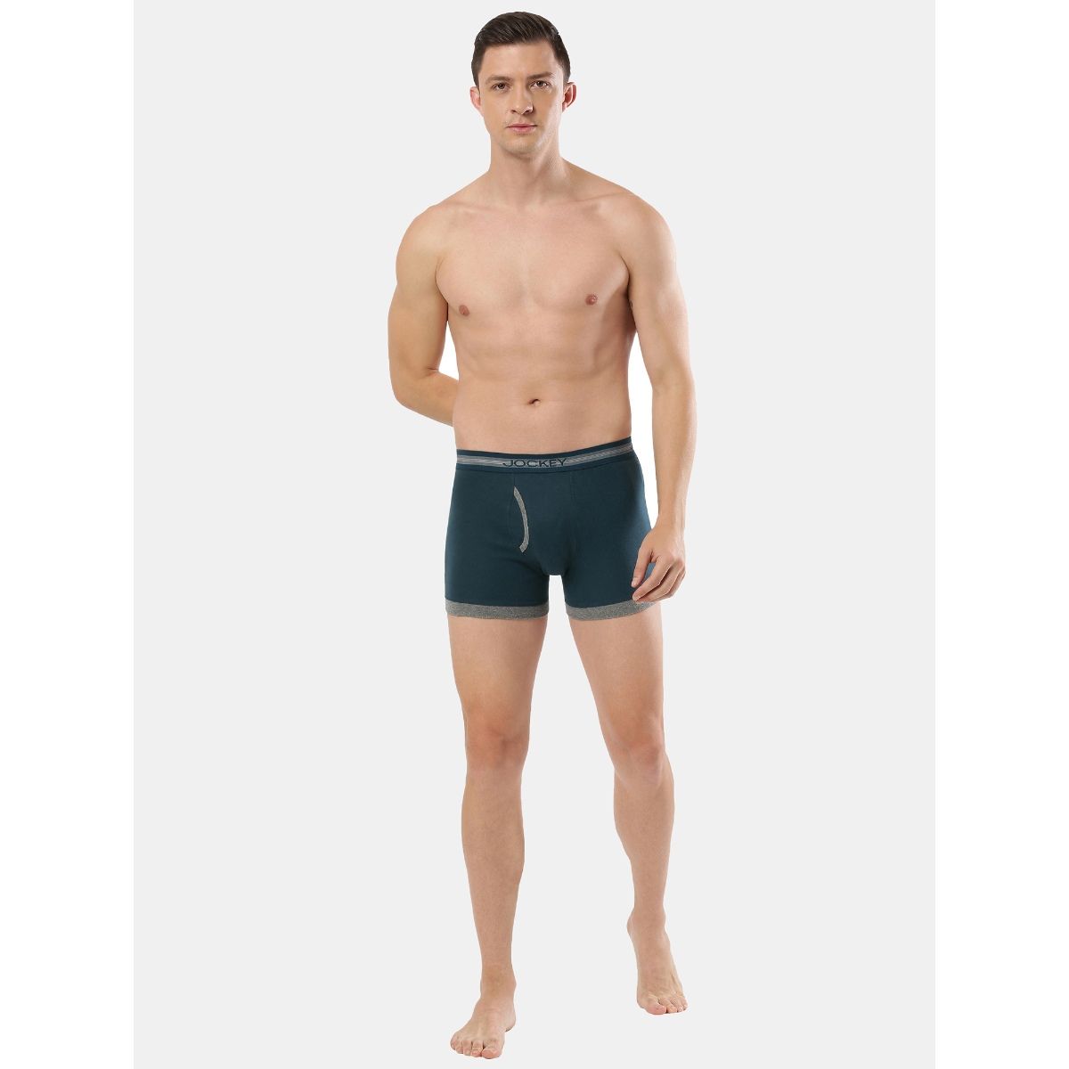 Jockey 1017 Men Cotton Boxer Brief With Stay Fresh Properties - Blue ...