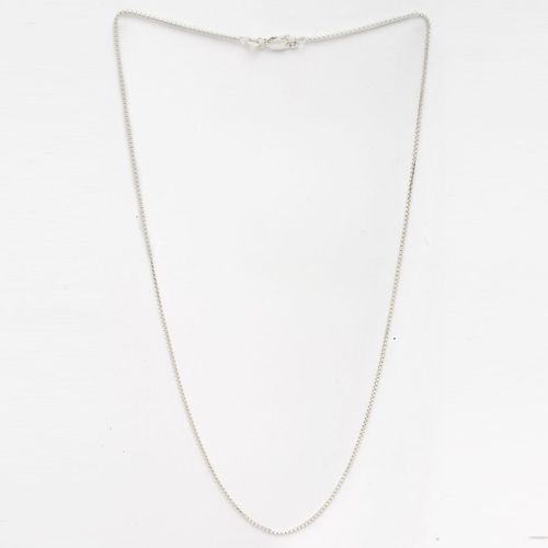 Buy CLARA Anti-Tarnish Sterling Silver Box Chain Necklace in - Main Image