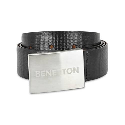 Buy United Colors of Benetton Gatto Men Leather Belt - Black  display picture 1