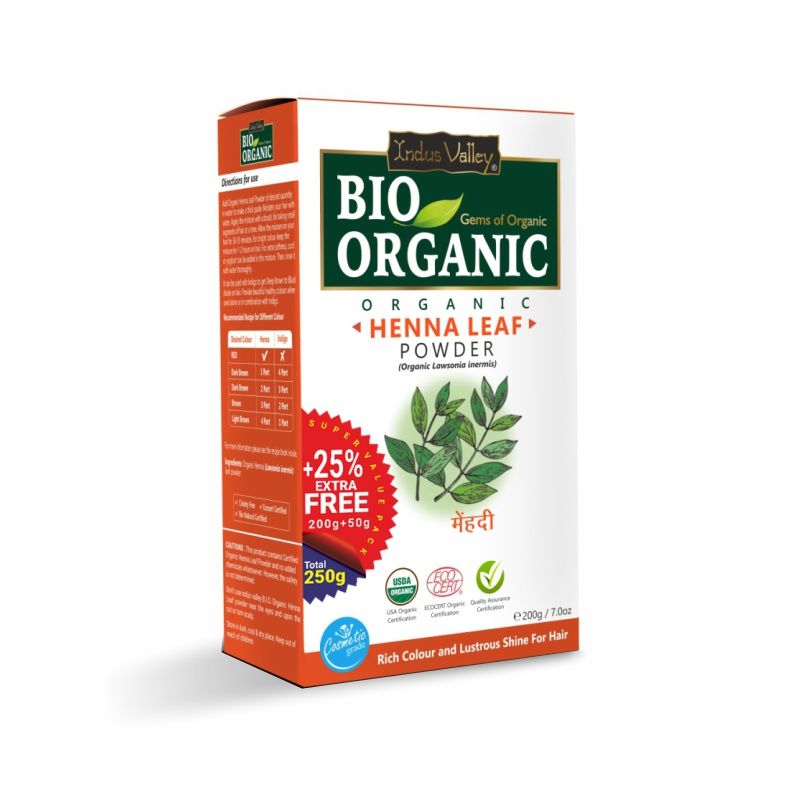 Indus Valley Bio Organic Henna Leaf Powder Rich Colour and Lustrous Shine  for Hair: Buy Indus Valley Bio Organic Henna Leaf Powder Rich Colour and  Lustrous Shine for Hair Online at Best