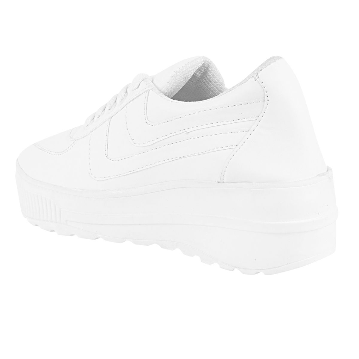 Buy Shoetopia Women White Solid Suede Sneakers Online