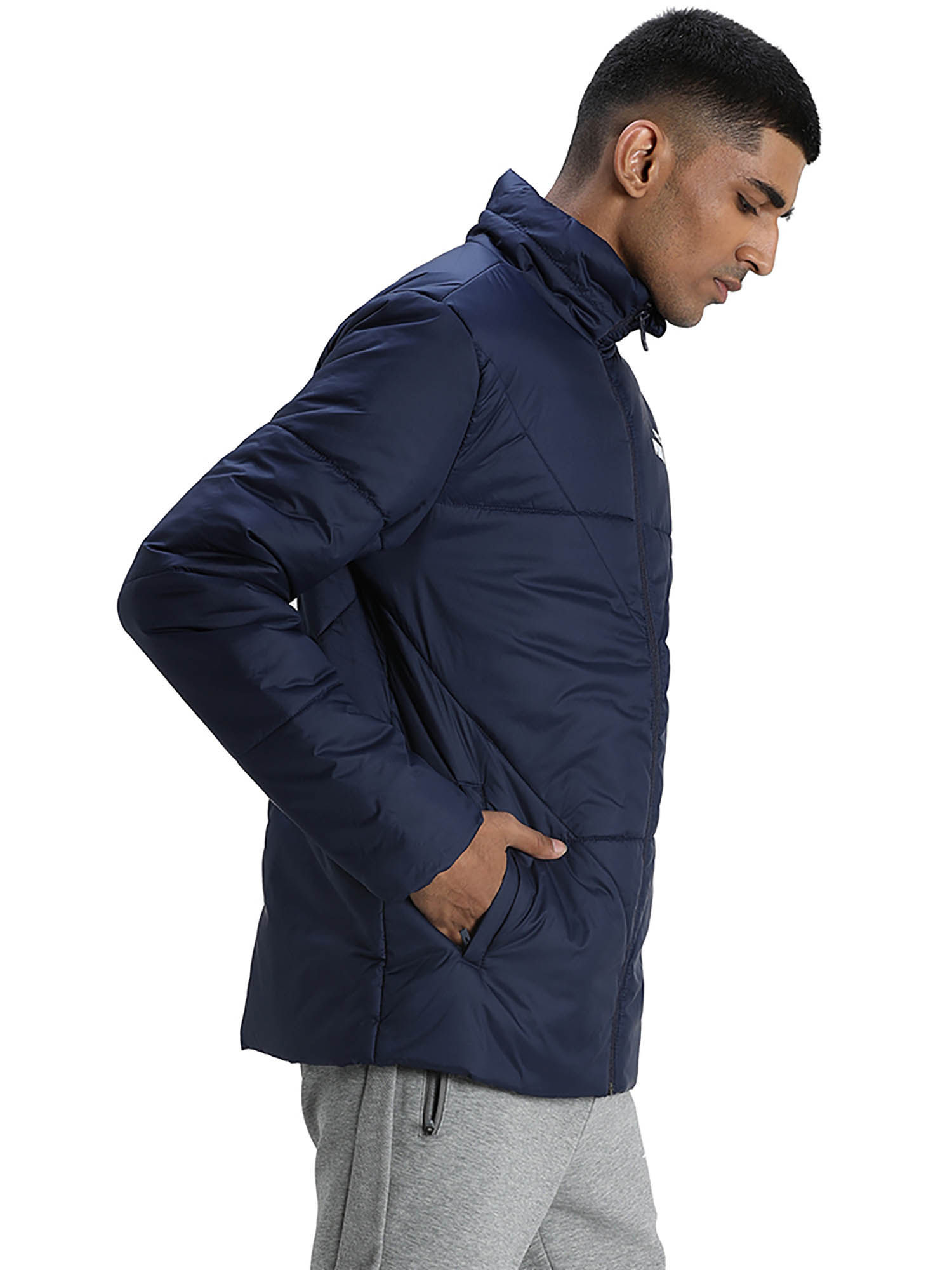 Buy Puma Peacock Blue Solid Jacket - Navy Blue Online