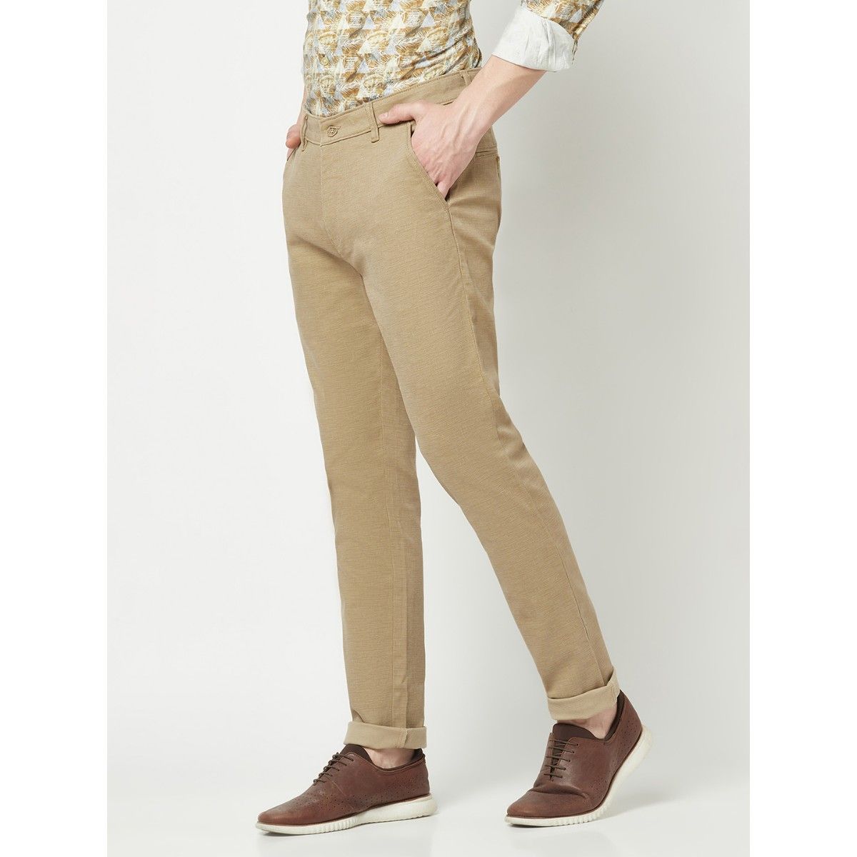 Cantabil Casual Trousers : Buy Cantabil Mens Brown Solid Casual Trousers  Online | Nykaa Fashion