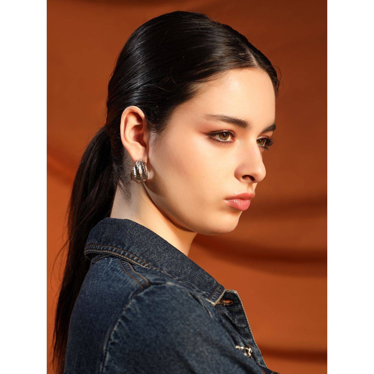 Kazo Silver Plated Statement Earrings