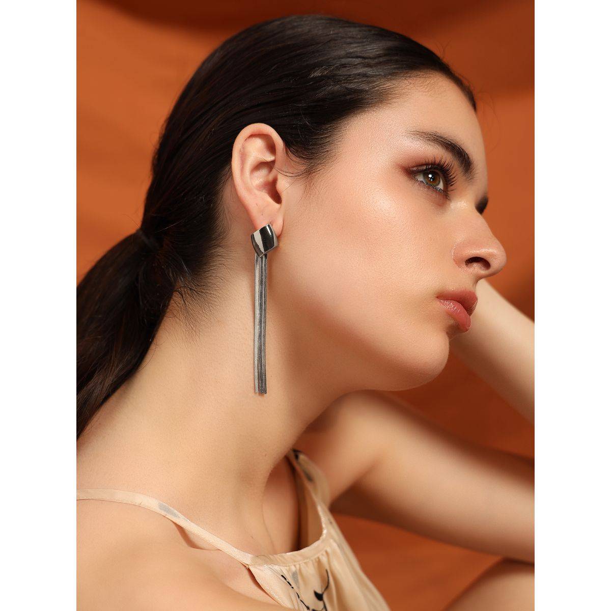 Kazo Silver Plated Statement Earrings