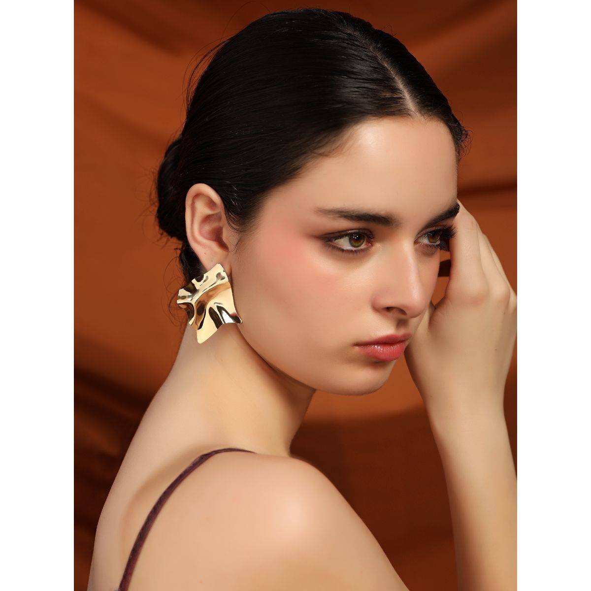 Kazo Gold Plated Statement Earrings