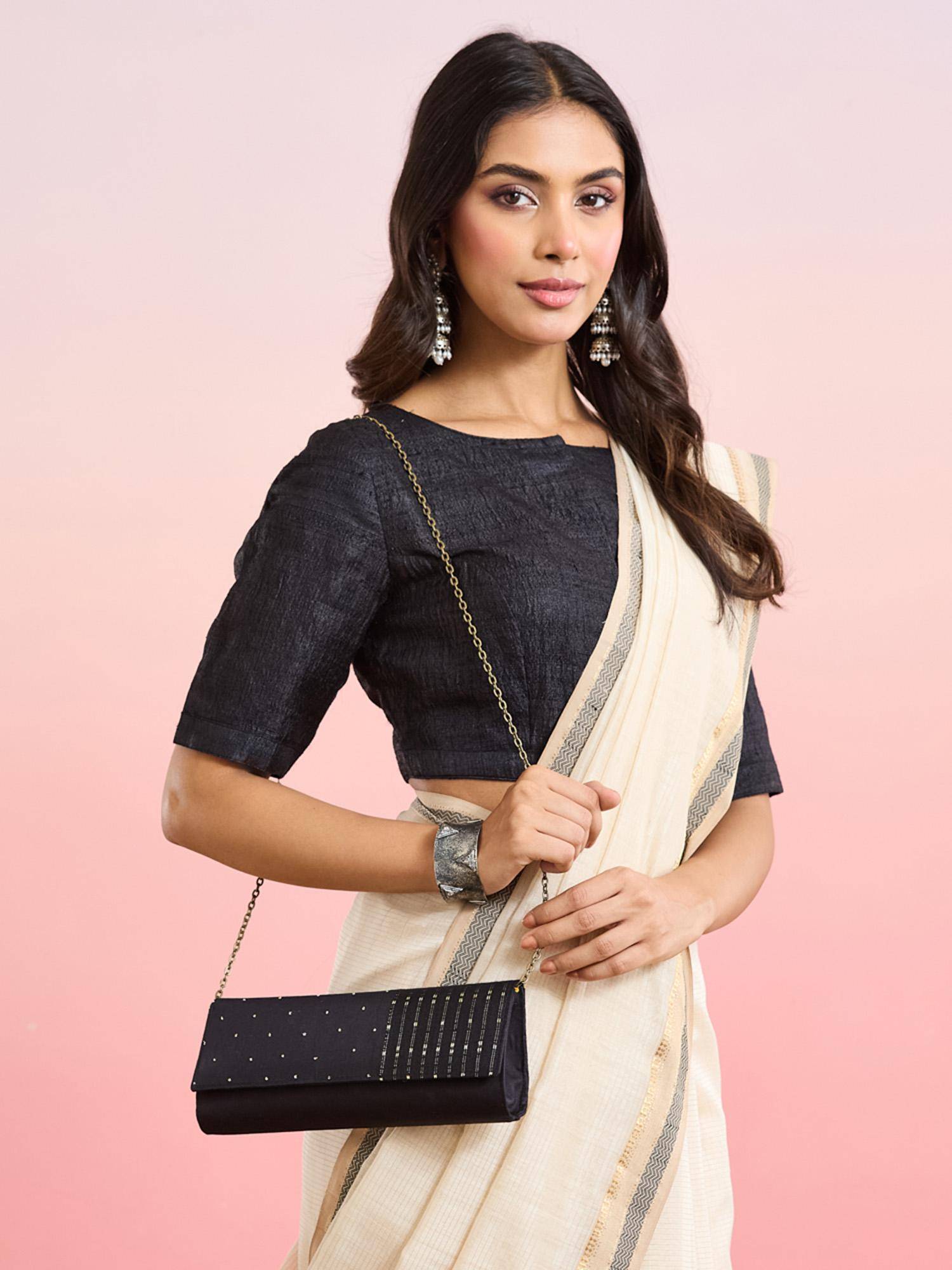 Fabindia Black Clutch