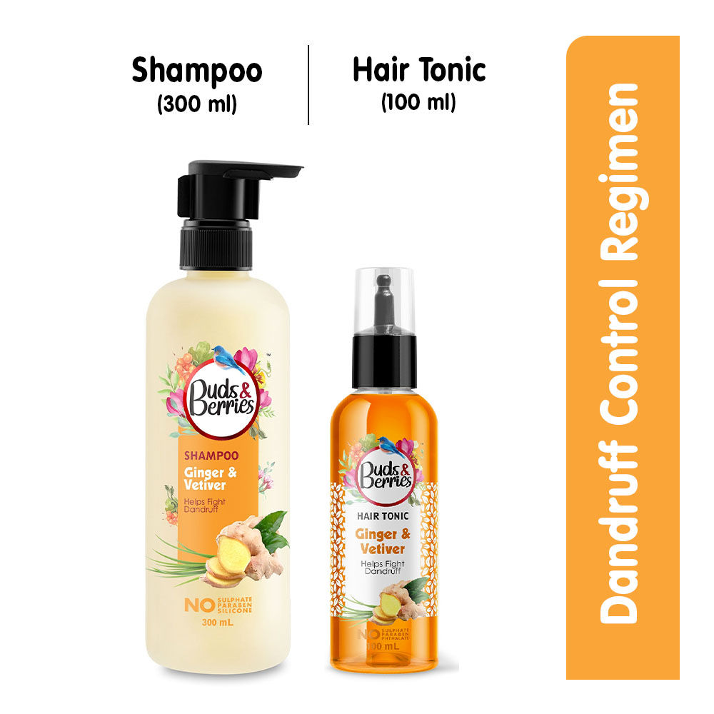 Buds & Berries Dandruff Control Regimen (Shampoo + Hair Tonic)