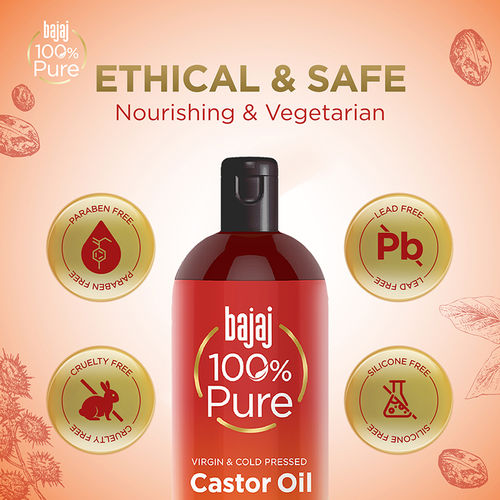 Buy Bajaj 100% Virgin Cold Pressed Pure Castor Hair and Skin Oil