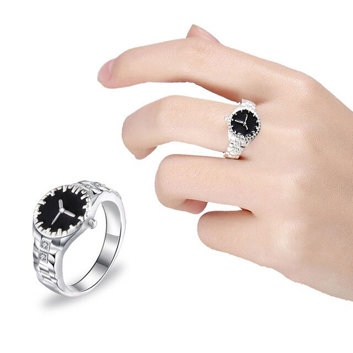 YouBella Jewellery Stylish Unisex Finger Ring Watch for Girls/Women/Men/Boys  (Blue)