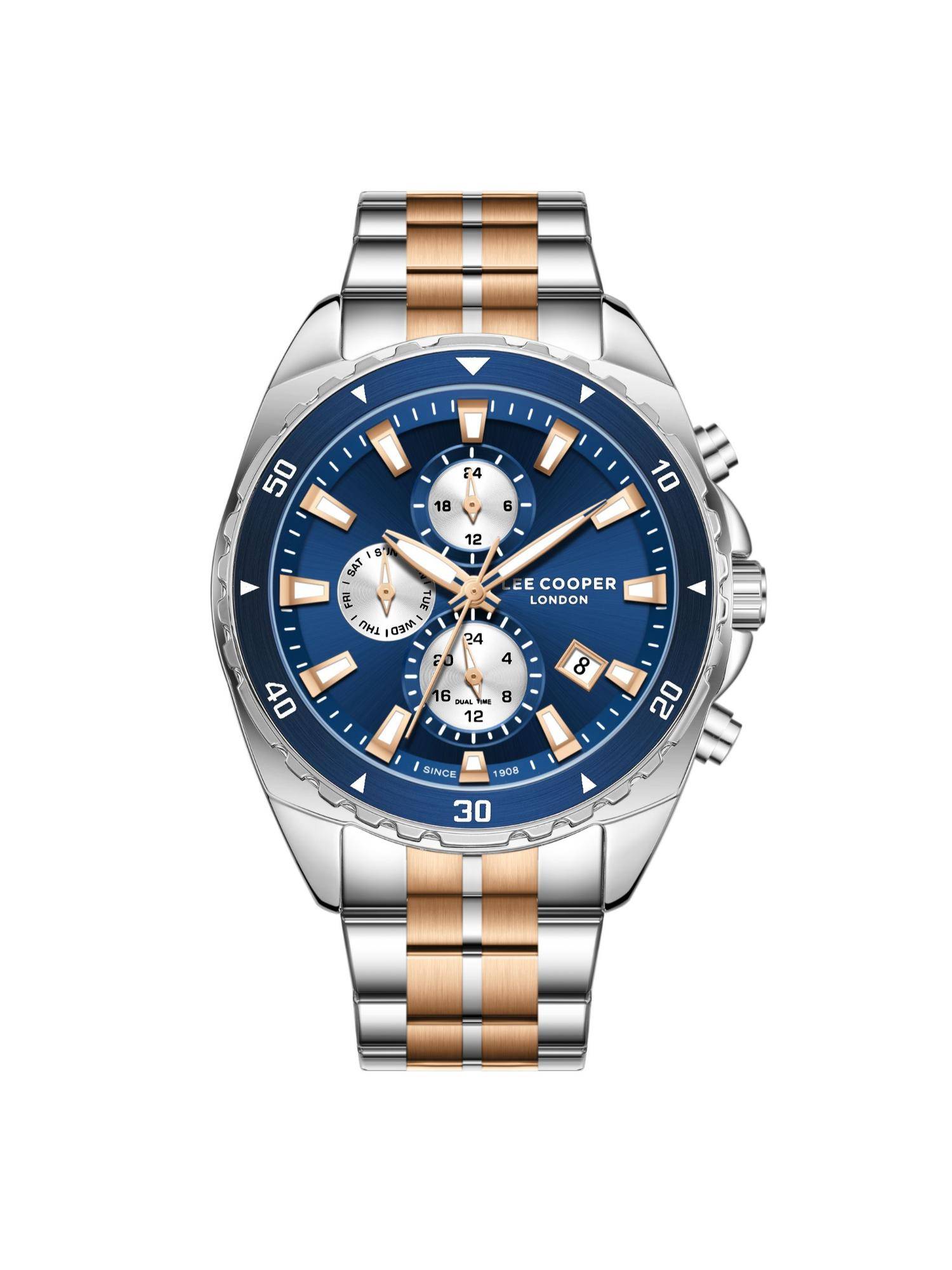 Lee Cooper Men Analog Blue Round Dial Watch - LC08217.590 (M