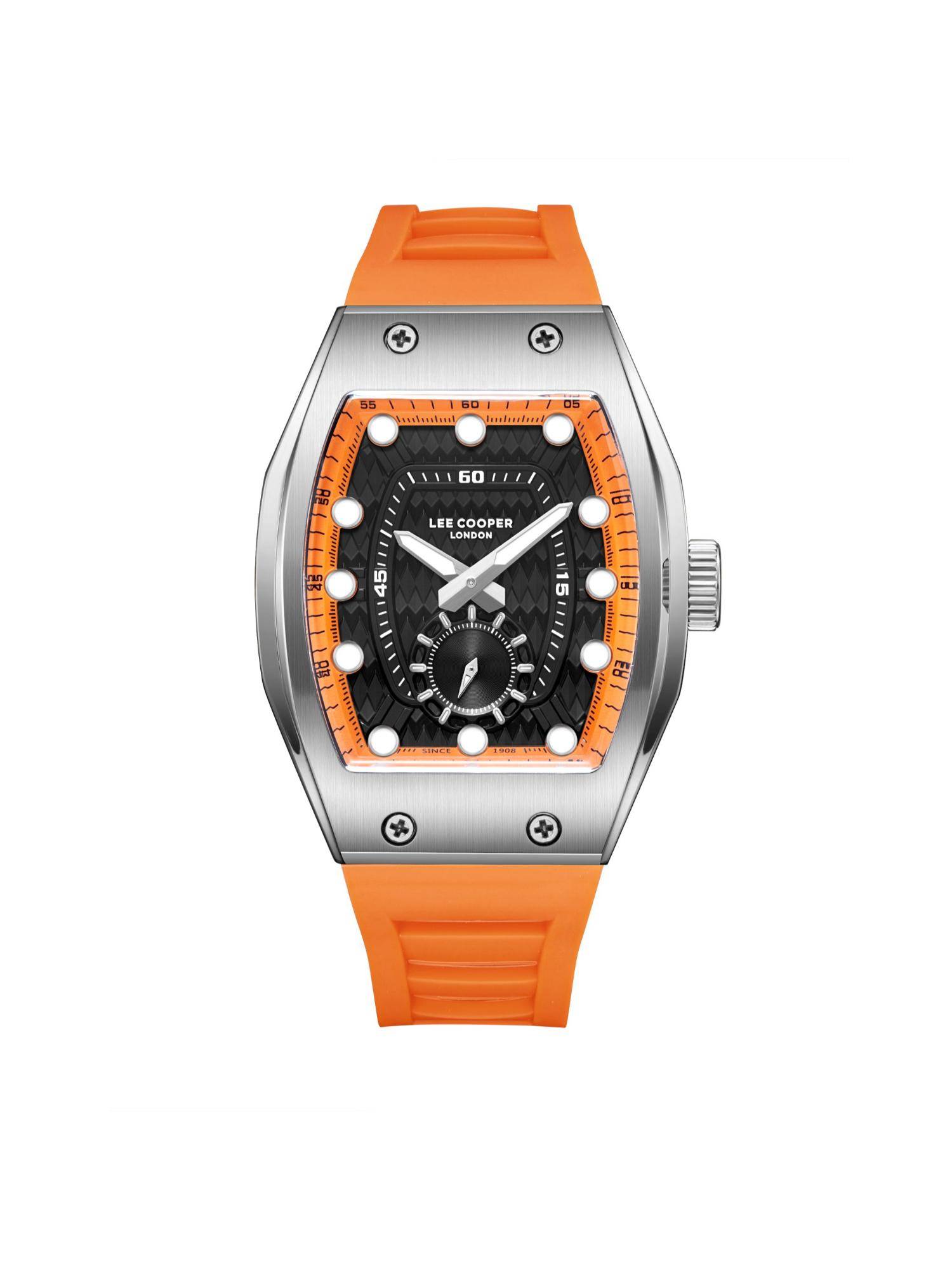 Lee Cooper Men Analog Black Tonneau Dial Watch - LC08264.350 (M)