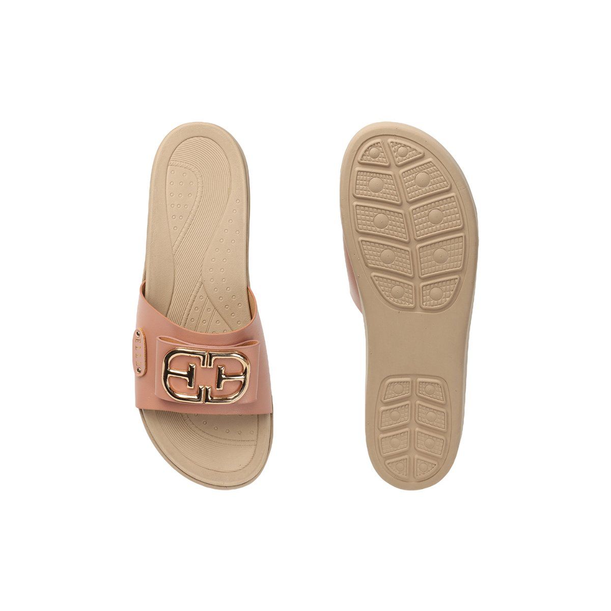 Buy ELLE Nude Round Toe Party Wear Heels Online