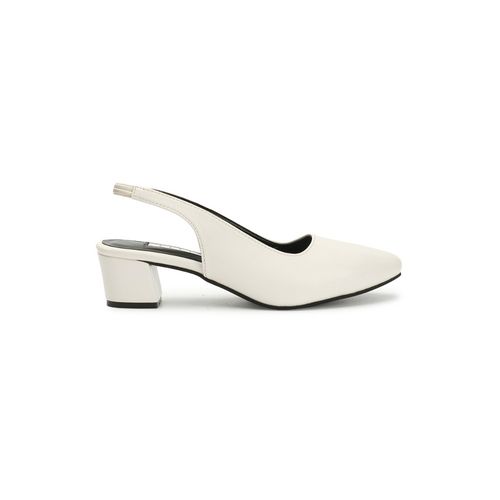 Buy ELLE White Pointed Toe Party Wear Pumps Online