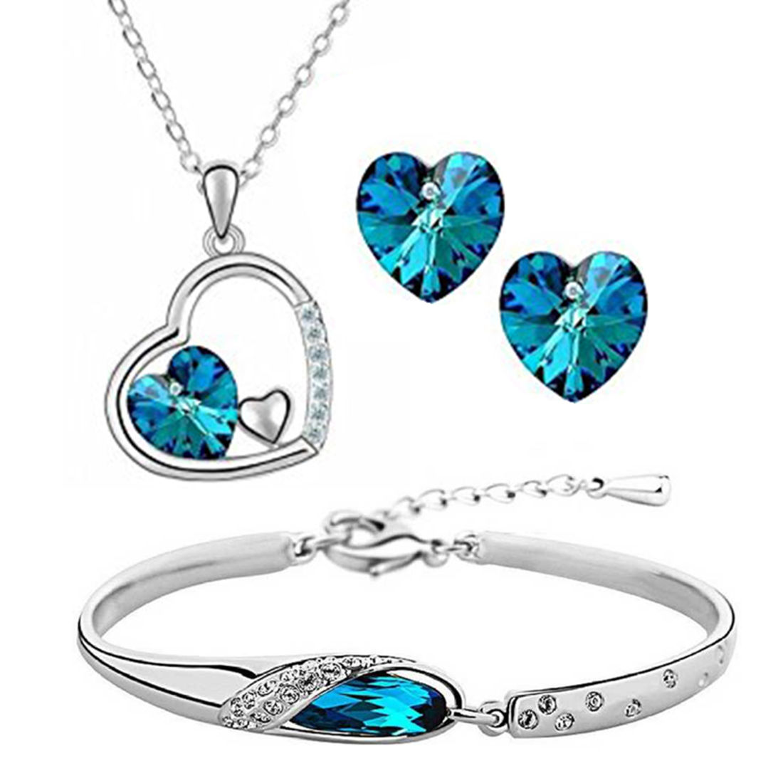 Peora Heart Shape Austrian Crystal 