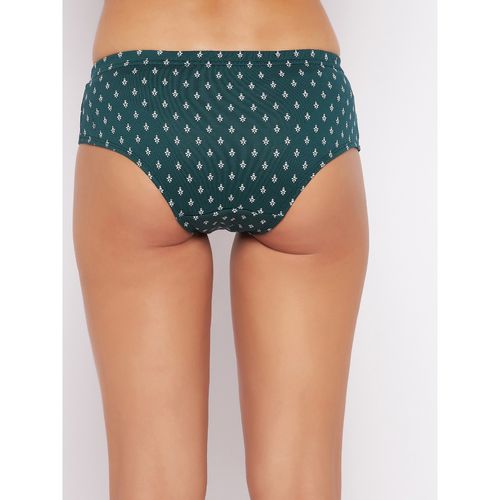 Buy Mid Waist Printed Hipster Panty in Forest Green with Inner Elastic - 100%  Cotton Online India, Best Prices, COD - Clovia - PN3227C17