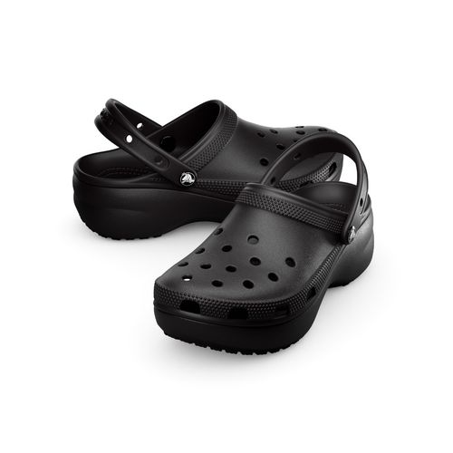 Buy Crocs Classic Platform Women Black Clogs Online