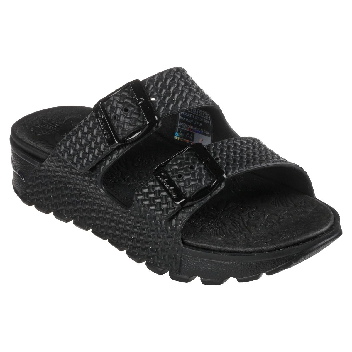 Buy SKECHERS ARCH FIT FOOTSTEPS Black Sandals Online