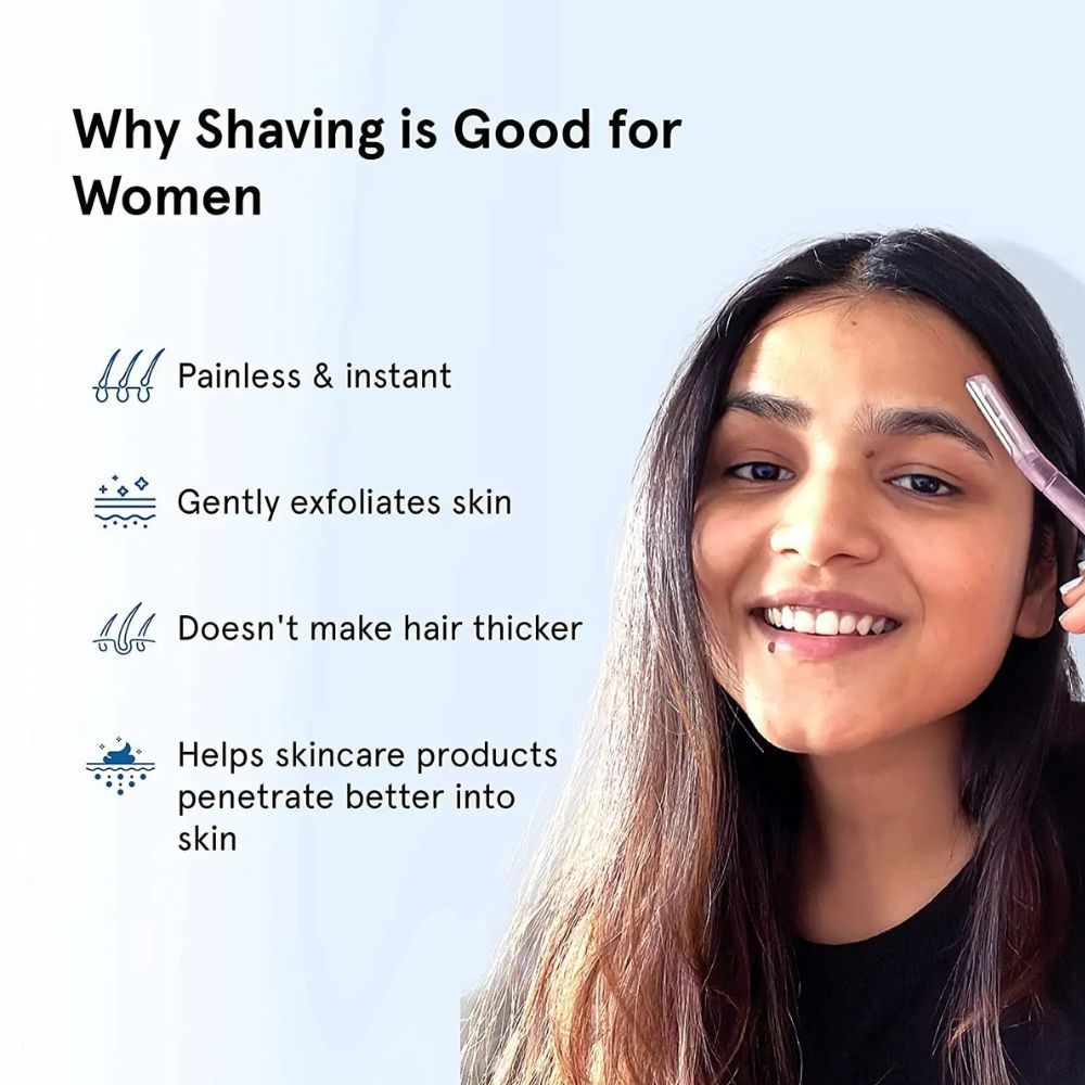 Be Bodywise Reusable Face Razor For Women For Facial Hair, Eyebrow