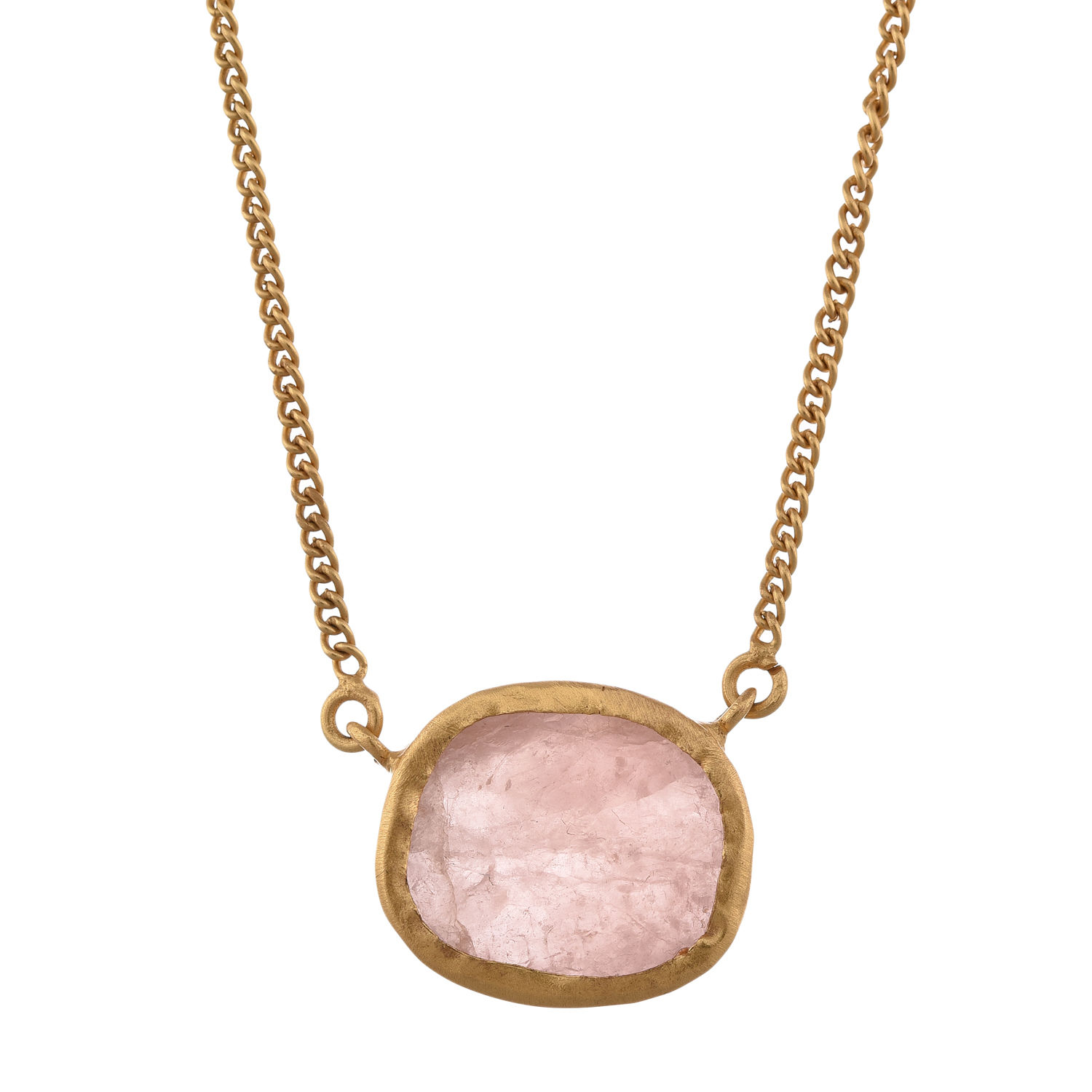 Selene Pendant Rose Quartz Necklace in Rose Gold — Jewellery Co. Australia