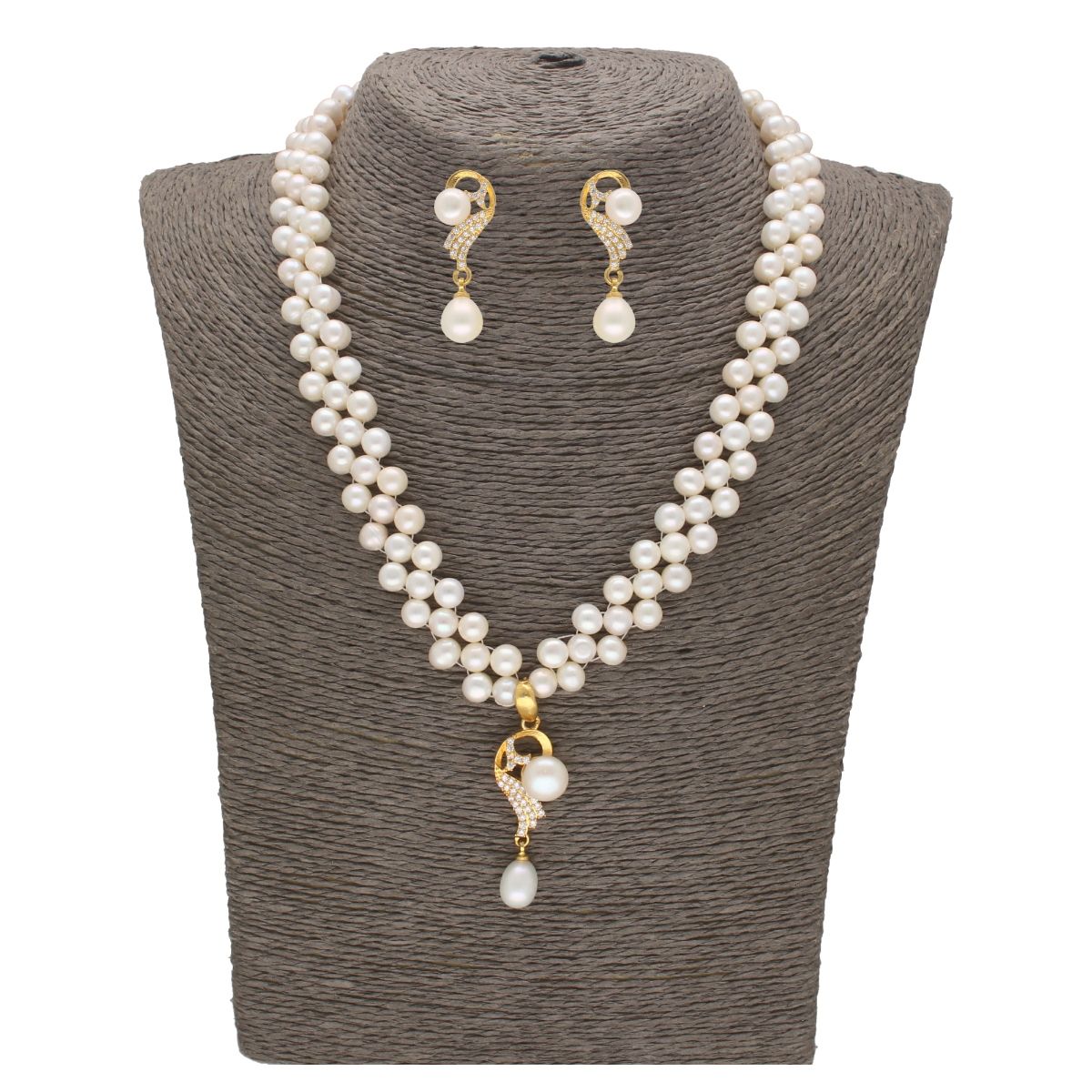 Pearl Heart Charm Necklace in Silver | Lisa Angel