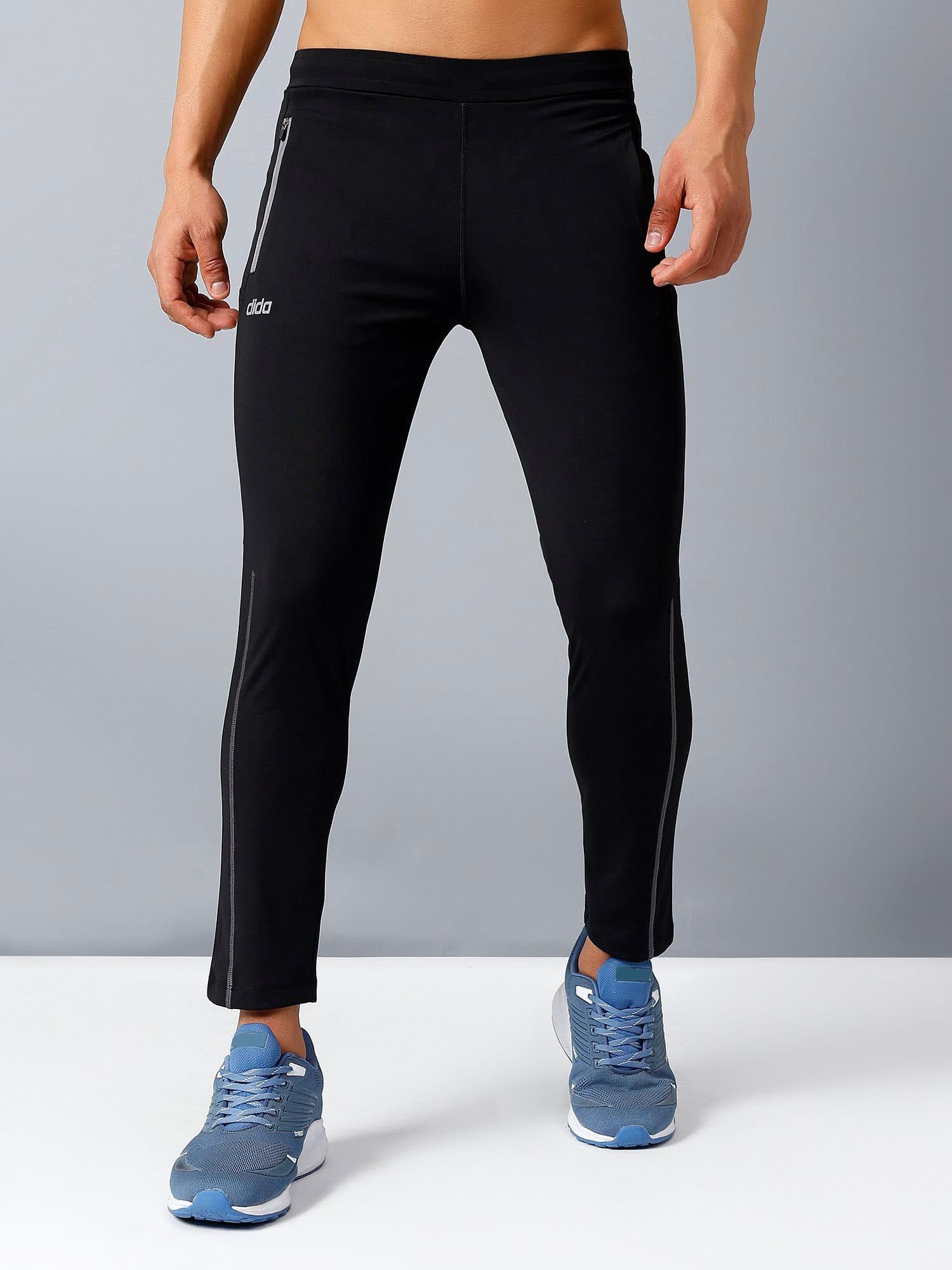 Buy Dida Men s Black Regular Sports Activewear Track Pant Online