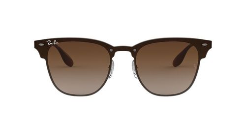 Ray-Ban 0RB3576N Brown Gradient Blaze Clubmaster Sunglasses (55 mm)