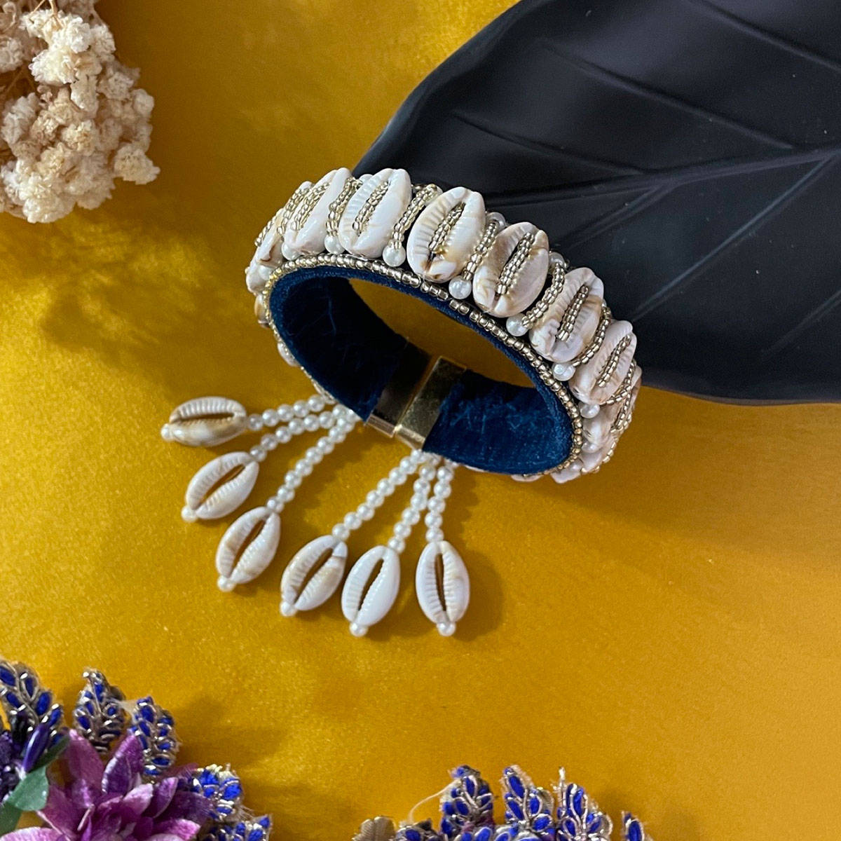 Digital Dress Room Women Metal Thread Blue Lumba Rakhi