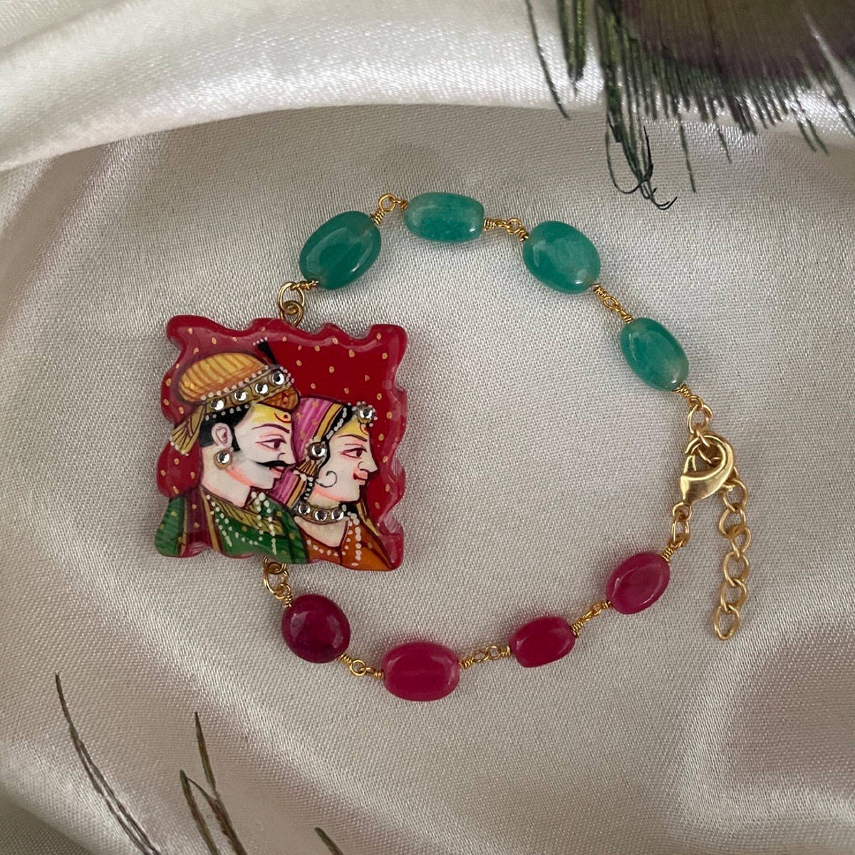 Digital Dress Room Women Brass Multi-Color Bracelet Rakhi