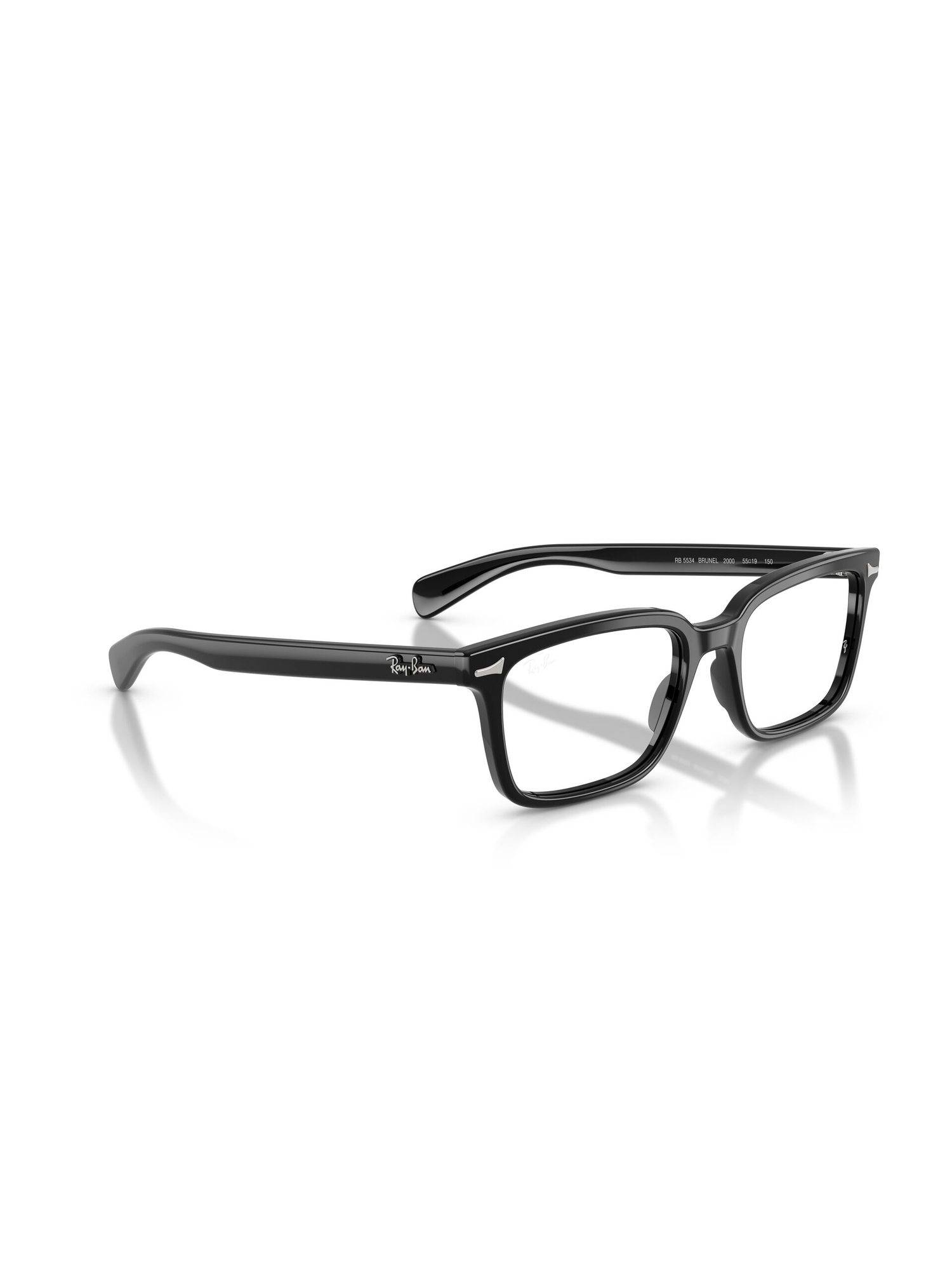 Buy Ray-Ban Unisex Rectangle Black Frames - 0RX5534200055 (55) Online
