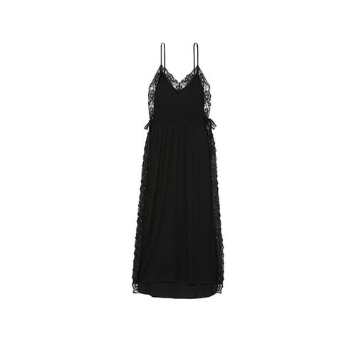 Victoria's Secret Ribbed Modal Lace-Trim Long Slip Dress (XS)