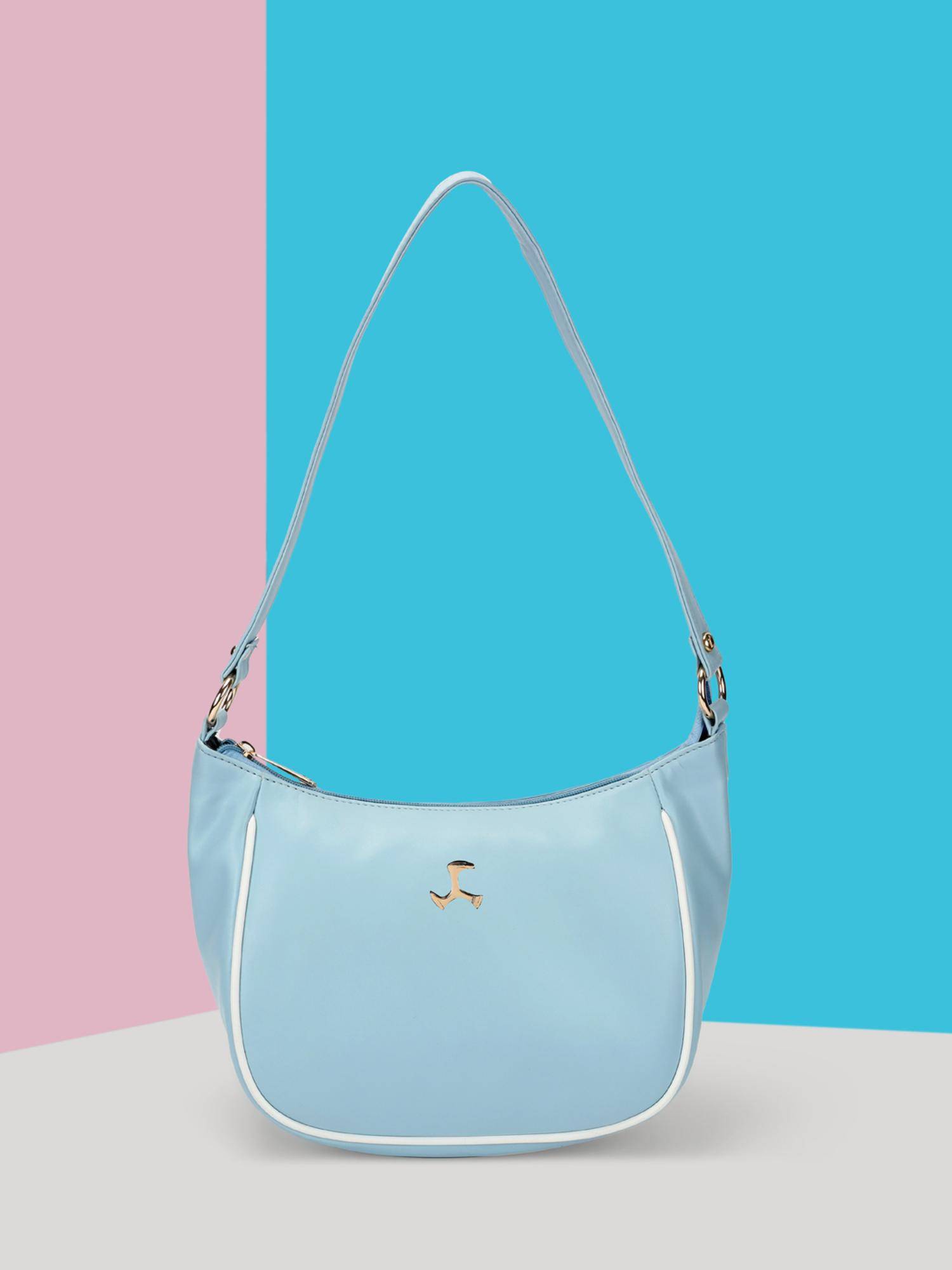Mochi Women Blue Solid Shoulder Bag
