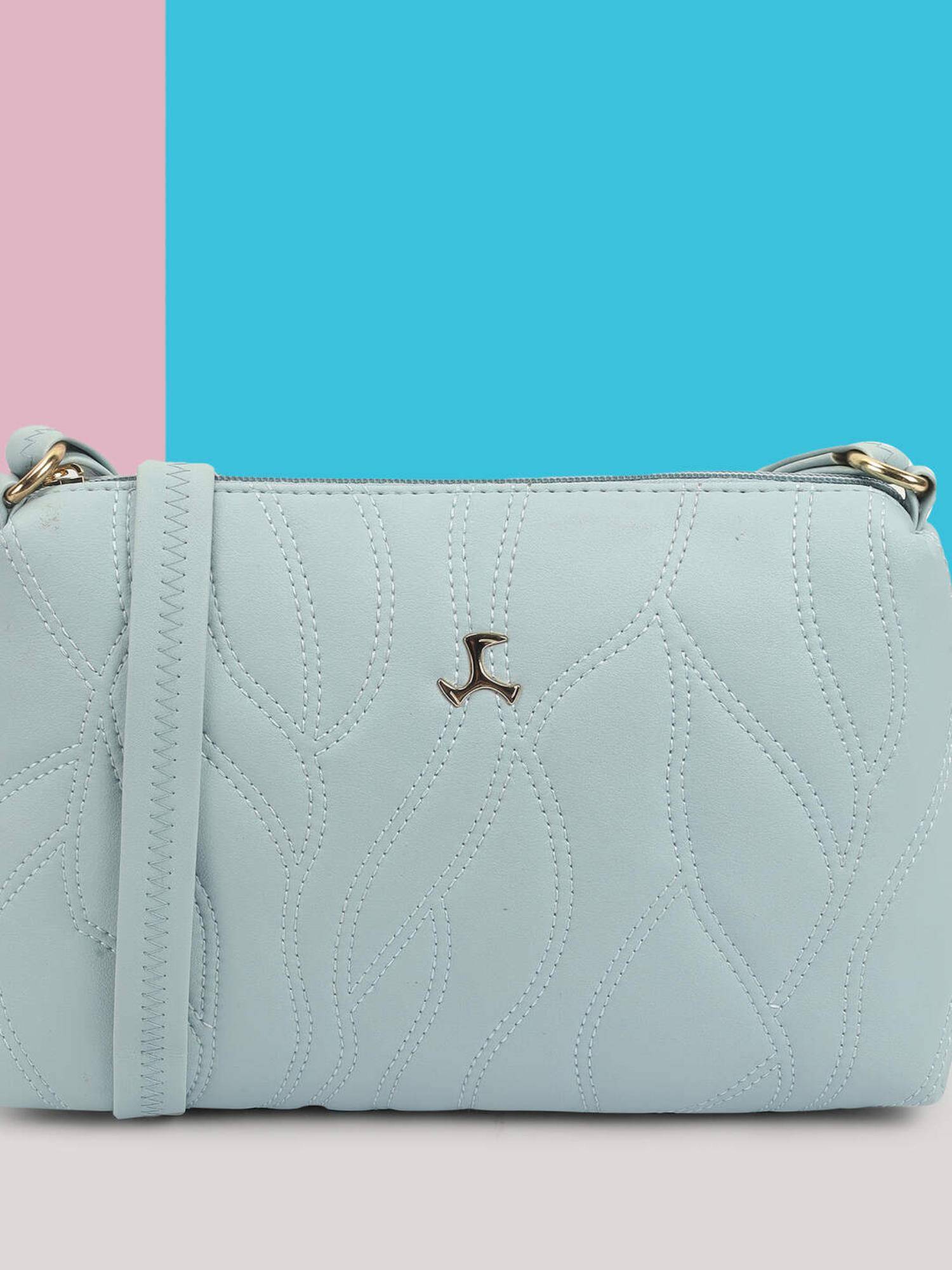 Mochi Women Blue Quilted Sling Bag
