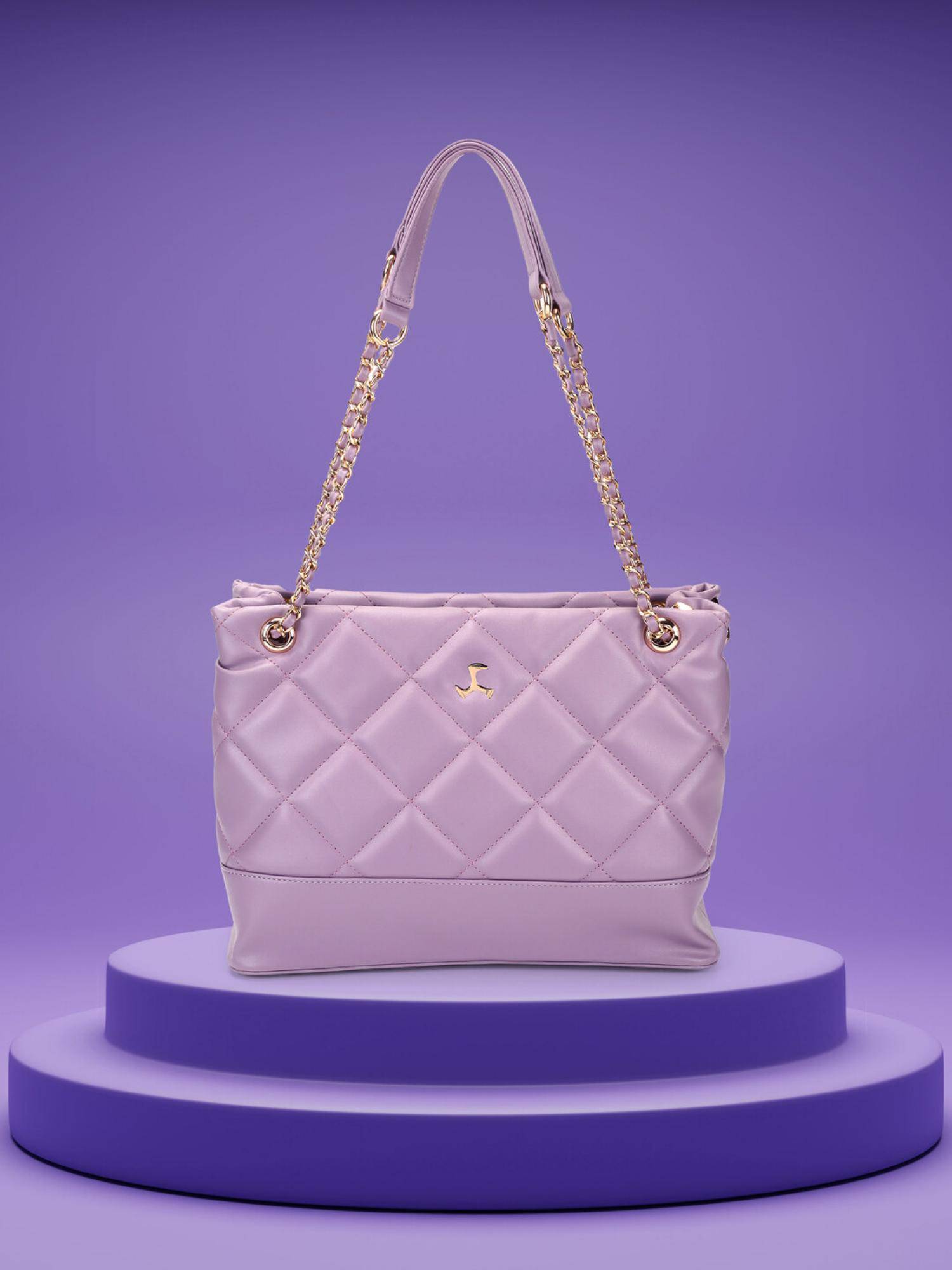 Mochi Women Lavender Quilted Handbag