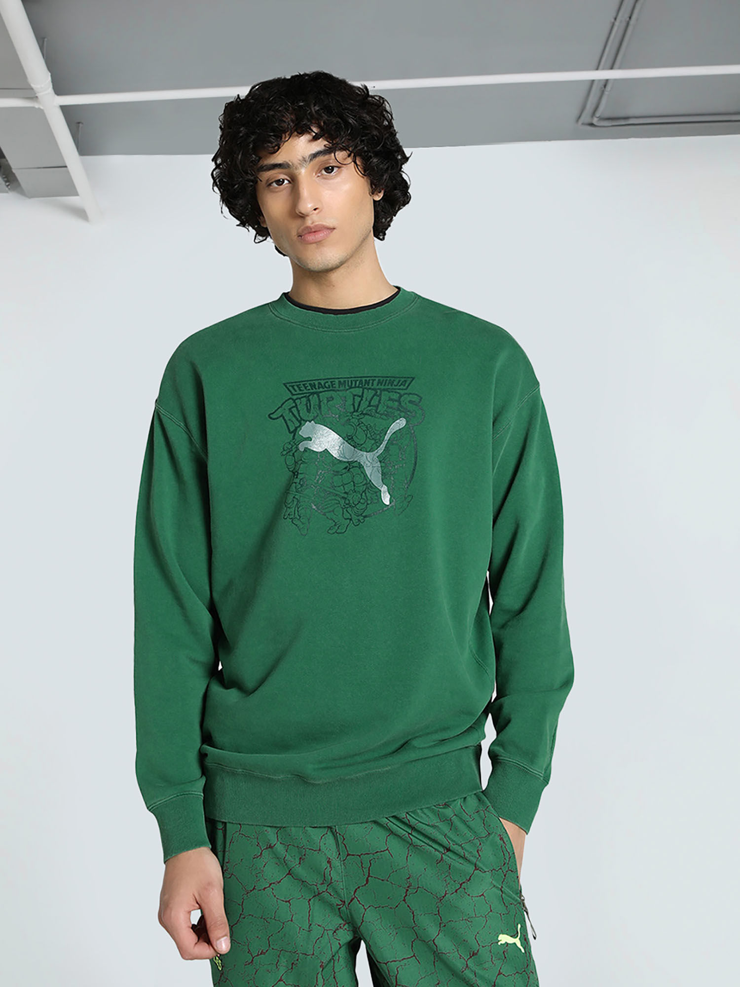 Buy Puma x TEENAGE MUTANT NINJA TURTLES Men Green Relaxed Fit