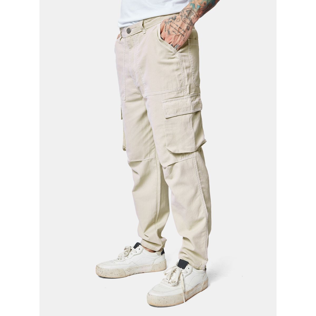 Buy Latest White Cargo Pants Mens Online In India – NEVER NEUD