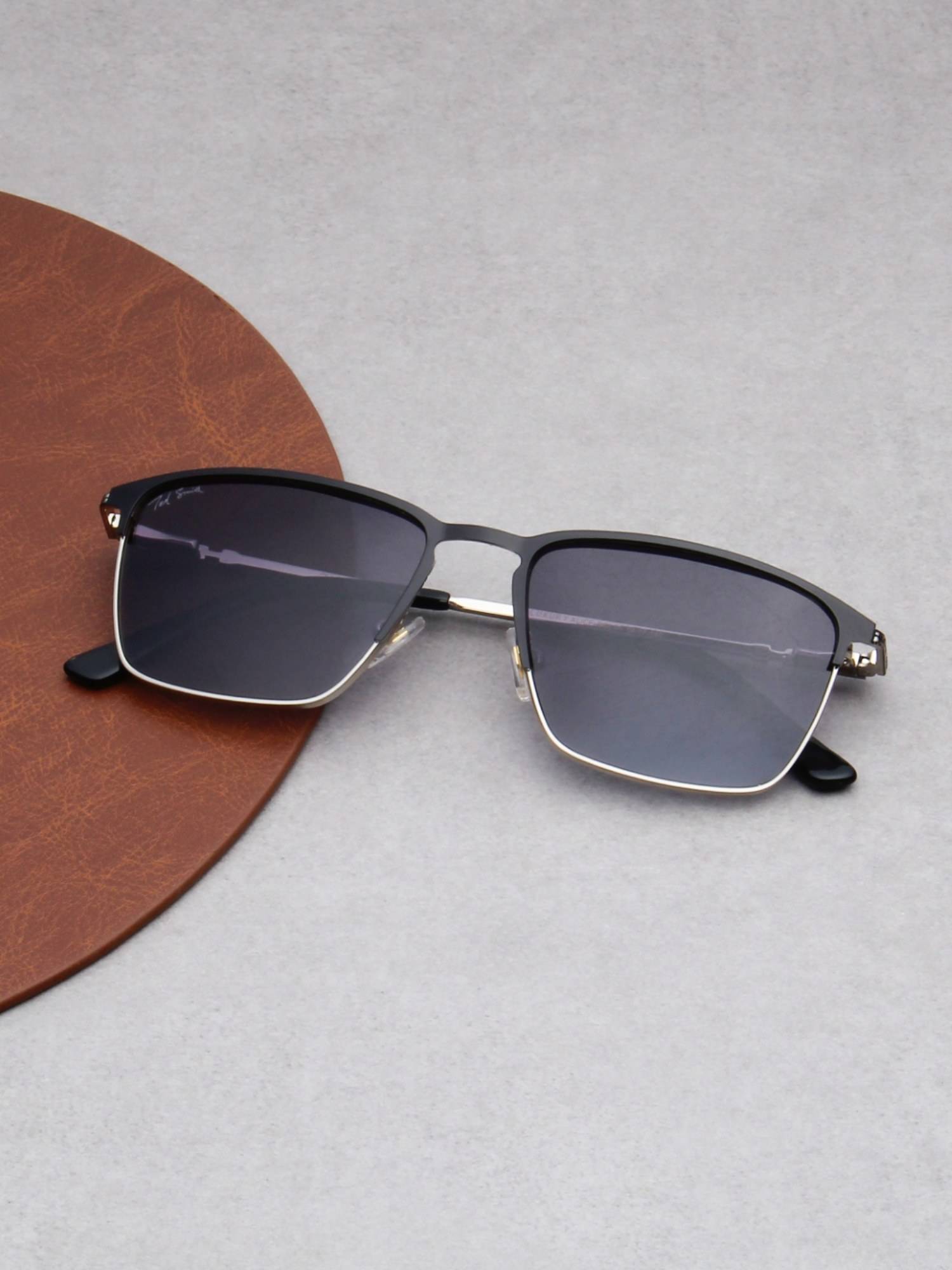 TED SMITH Unisex Purple Lens & Black Browline Sunglasses-SUN-ALICE 2.0_C4
