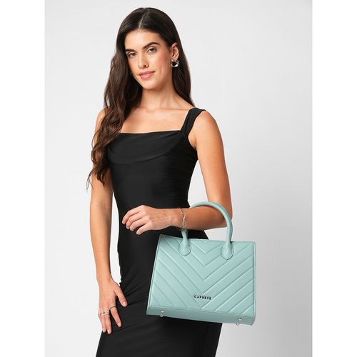 Caprese Women Blue Riko Blue Satchel Bag (M)