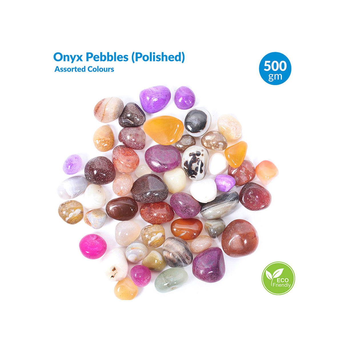 Buy Itsy Bitsy Onyx Pebble (Polished) Assorted Colours 500 Grm Online