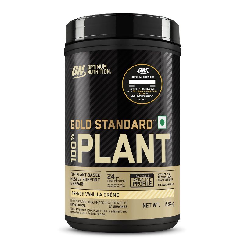 Optimum Nutrition (ON) Gold Standard 100% Plant & French Vanilla Creme Protein