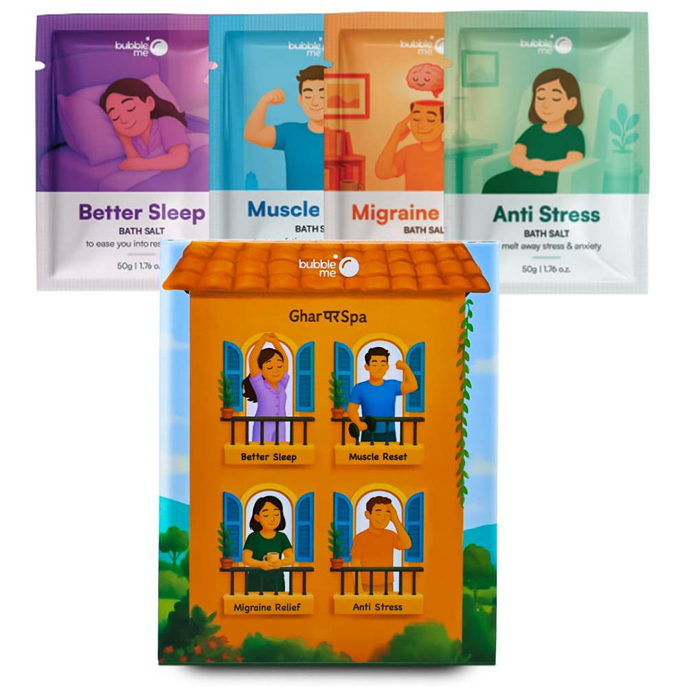 Bubble Me Bath Salts The Reset Kit - Anti-Stress, Muscle Reset, Migraine Relief & Good Sleep