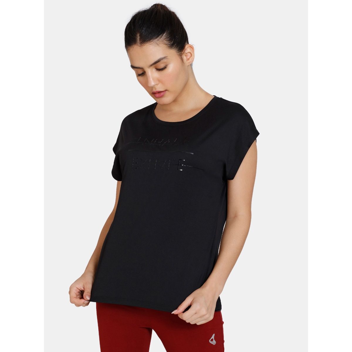 Buy Zivame Zelocity Relaxed Quick Dry Top Black Online