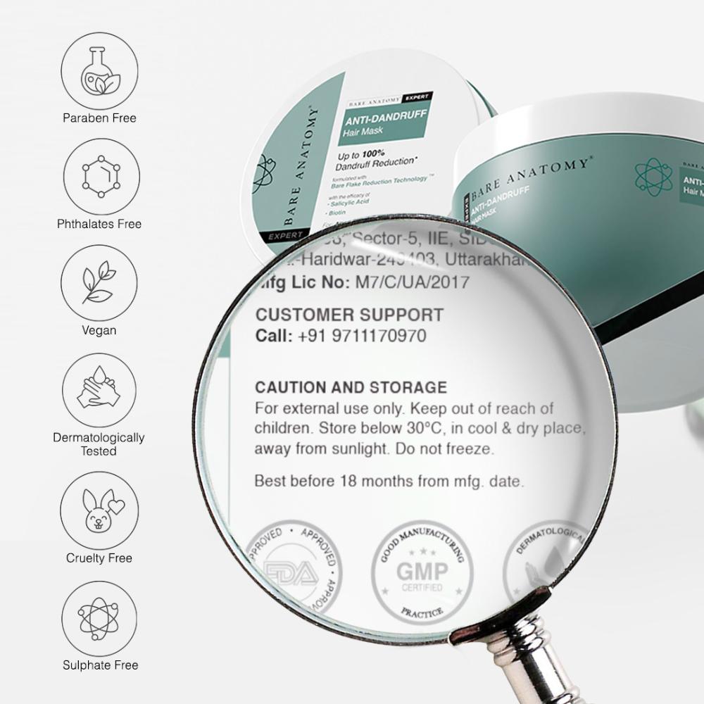 Buy Bare Anatomy AntiDandruff Hair Mask Targets Oily Scalp and Sheds