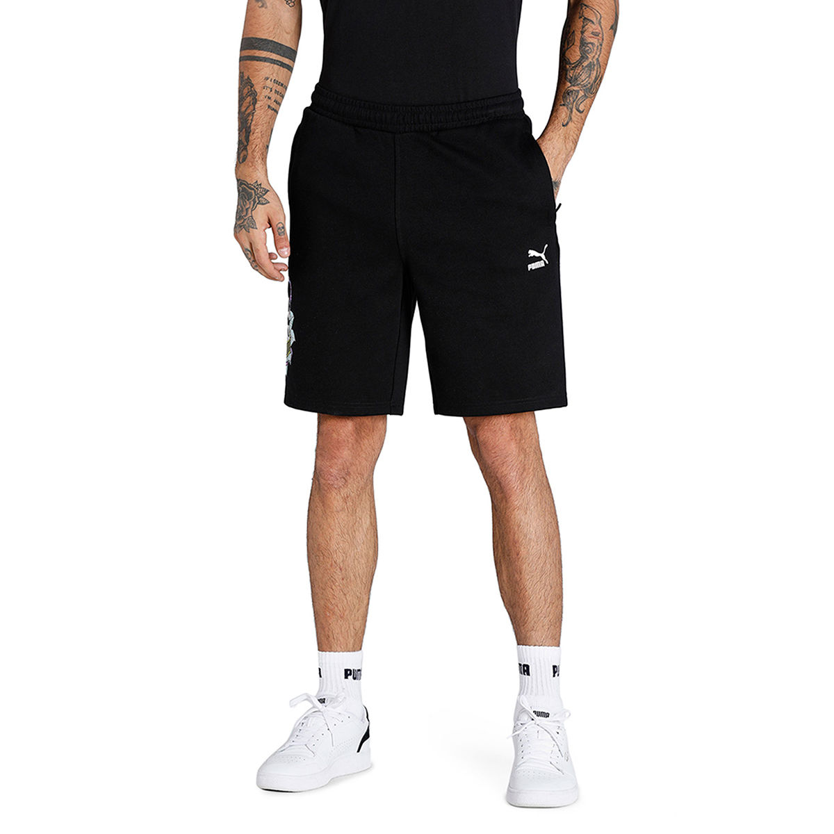 Puma SWEAT Mens Black Casual Shorts (XS)