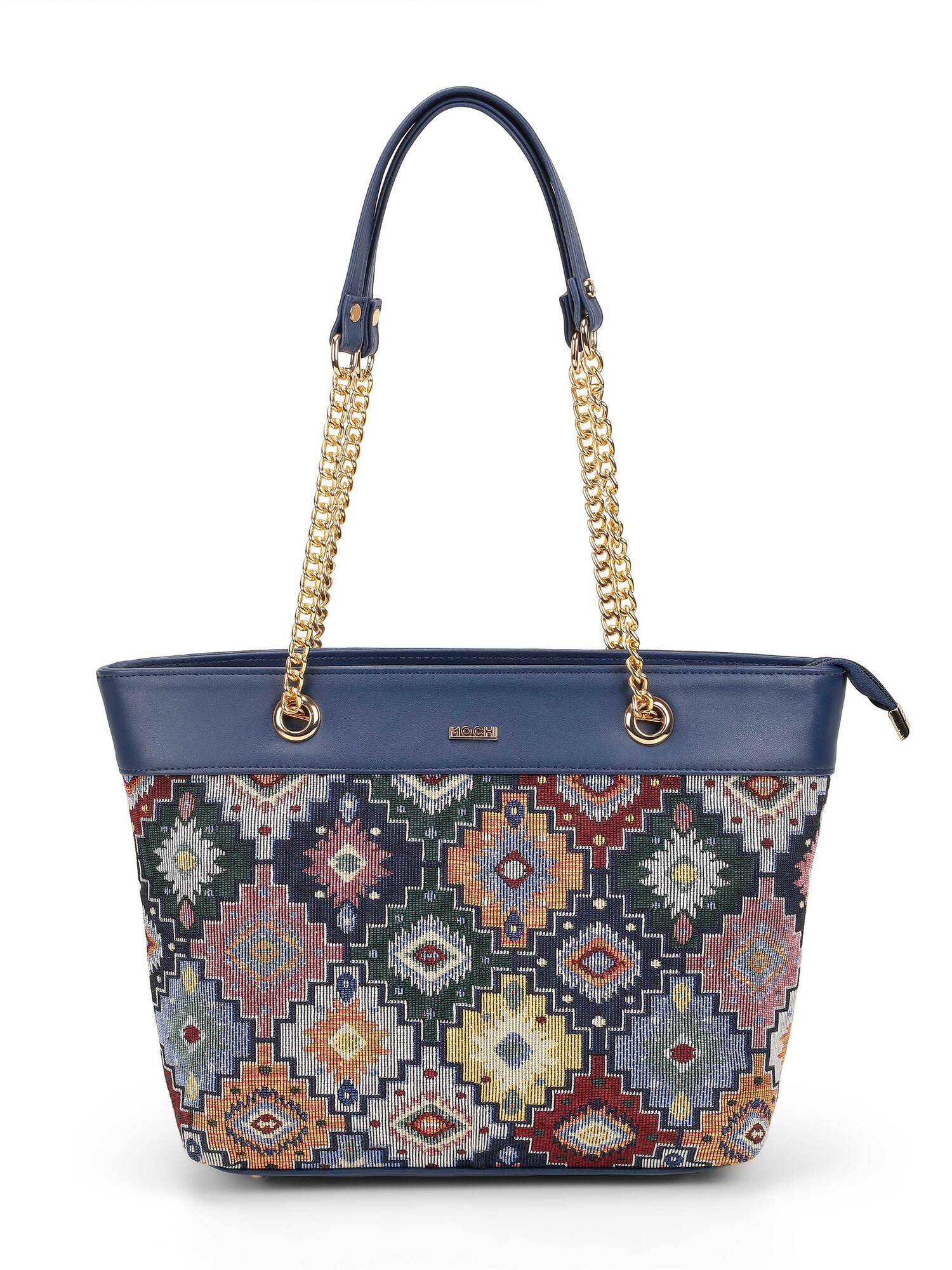 Mochi Women Blue Casual Handbag