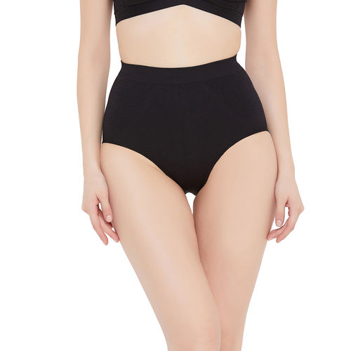 Buy Secrets By ZeroKaata Women Solid High-waist Seamless Tummy Tucker  Shapewear - Black Online