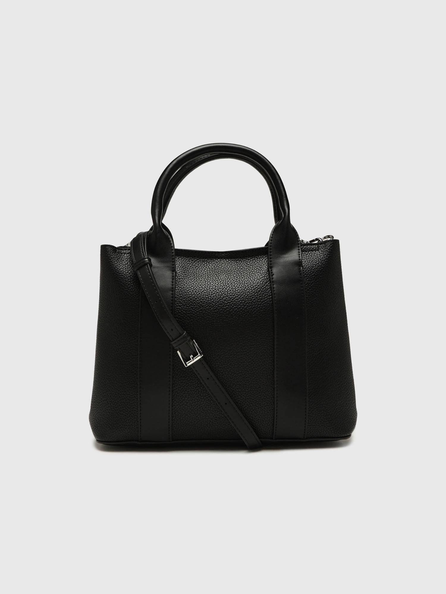 CARPISA Edvige Women Satchel Bag With Detachable Strap - Black (M)